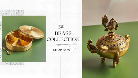Brass Bakhoor and Bass Dry Fruit Boxes - Perfect for Every Occasion