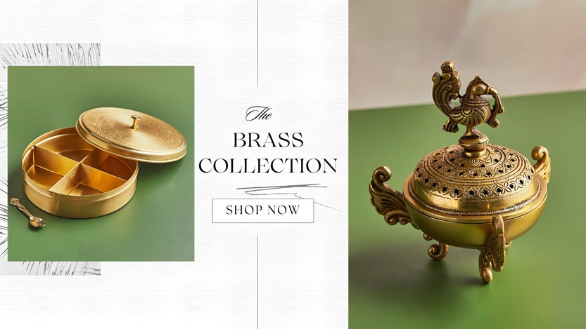 Brass Bakhoor and Bass Dry Fruit Boxes - Perfect for Every Occasion