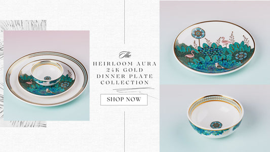 How Does the Heirloom Aura 24K Gold Dinner Plate Collection Redefine Special Occasion Dining?