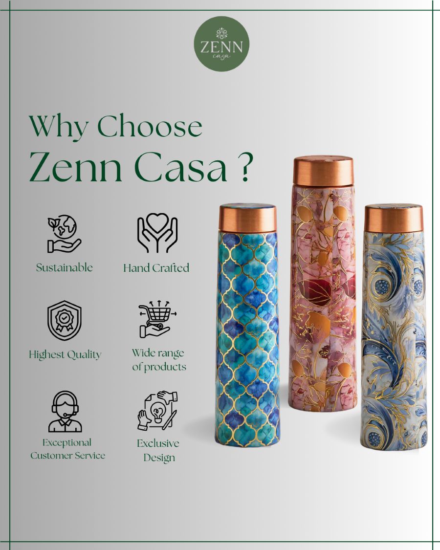 Bestie Combo - 4 Ayurvedic Pure Copper Bottles 950 ml each