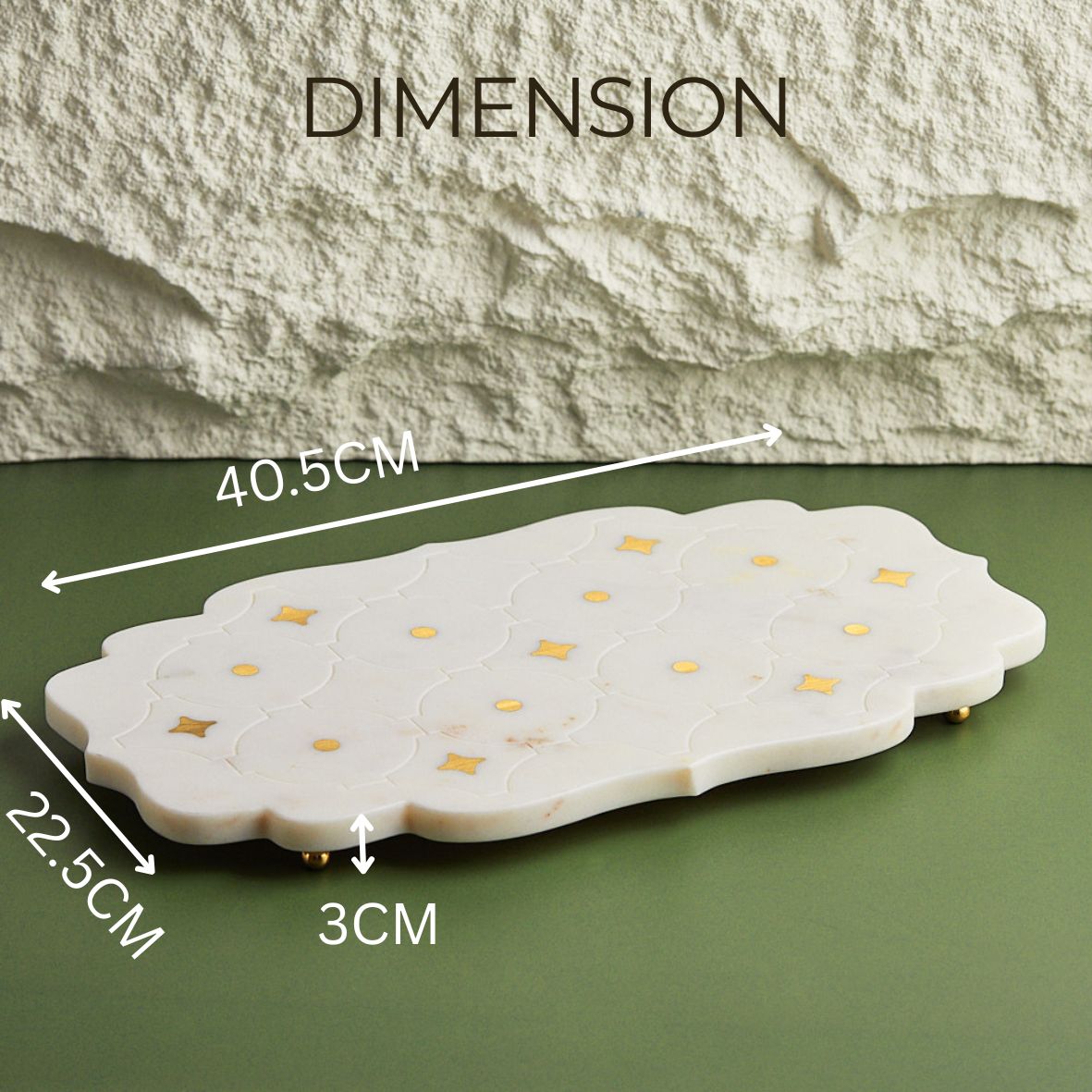 Luxe Marble & Brass Inlay Cheese Board | Dessert | Appertizer Serving Board