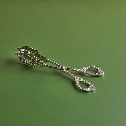Silver Whisper – Handcrafted Pure Brass Dessert Tong