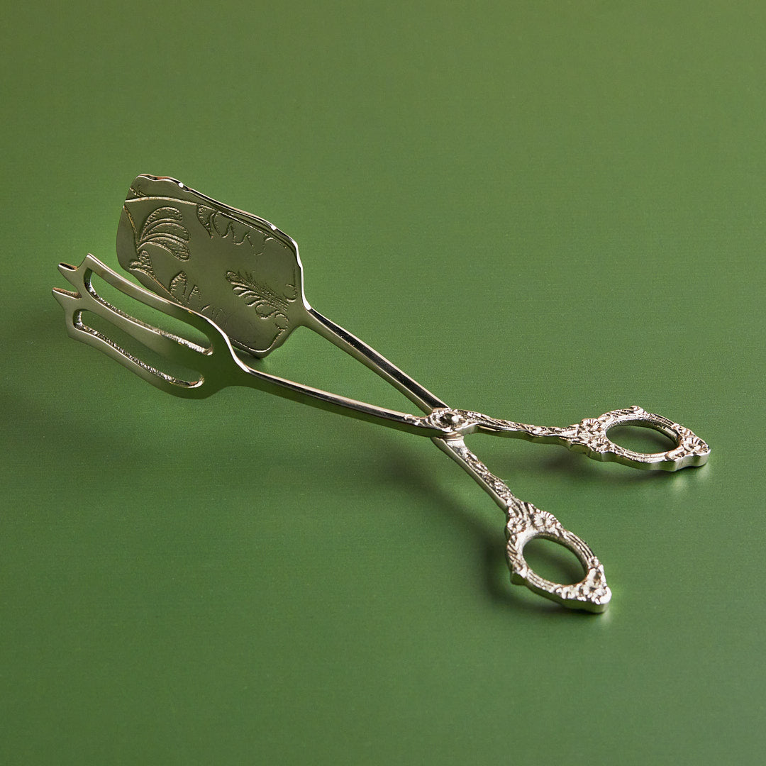 Eternal Reverie – Pure Brass Dessert Tong