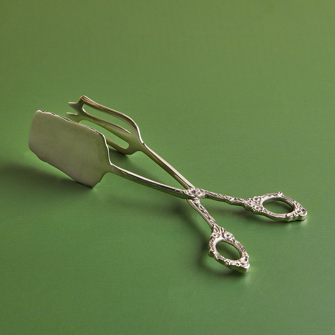 Eternal Reverie – Pure Brass Dessert Tong