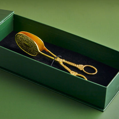 Auric Elegance | 1-Piece Pure Brass Pastry Server