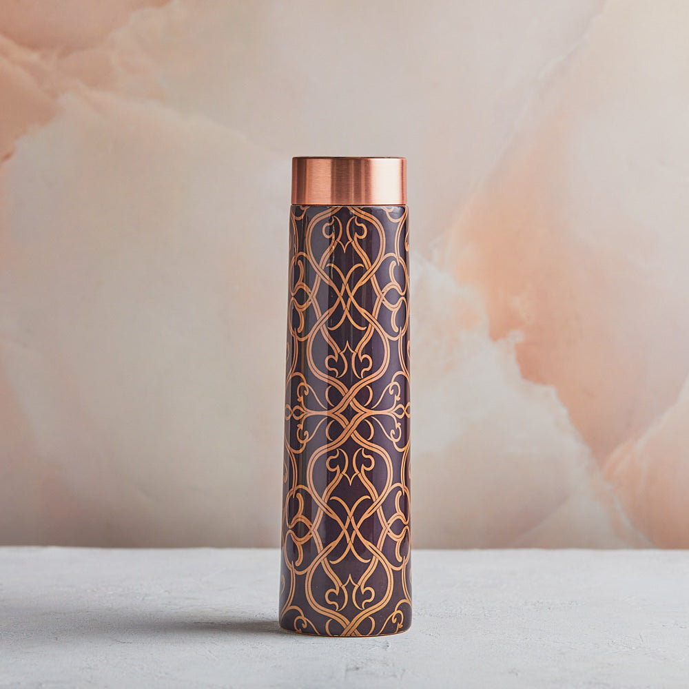 Majestic Motif Handcrafted Pure Copper Bottle – 950 ML
