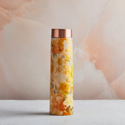 Spring Bloom Handcrafted Pure Copper Bottle – 950 ML