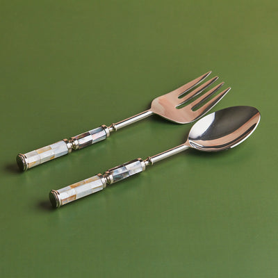 Opaline Aura | 2-Piece Mother of Pearl Salad Server Set