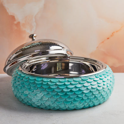 Ocean Mist Mother of Pearl Inspired Casserole – 3.5 L Handcrafted | With Stainless-Steel Core
