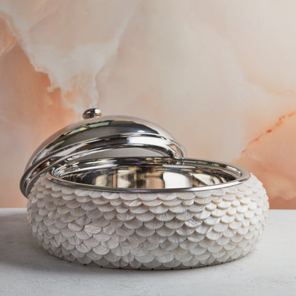 Regal Mother of Pearl Inspired Casserole – 3.5L Handcrafted Luxury |  With Stainless Steel Core
