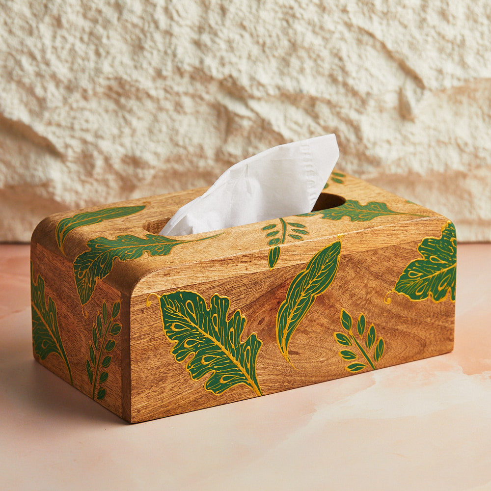 Forest Green Tissue Holder – Zenn Casa Living LLC