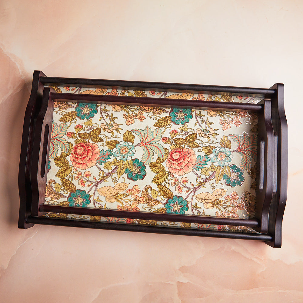 Set of 2 | Floral Opulence Tray
