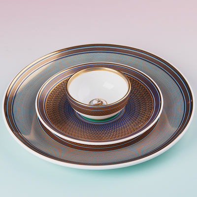 Royal Gardens 24K Gold Dinner Set | 12 Piece Set