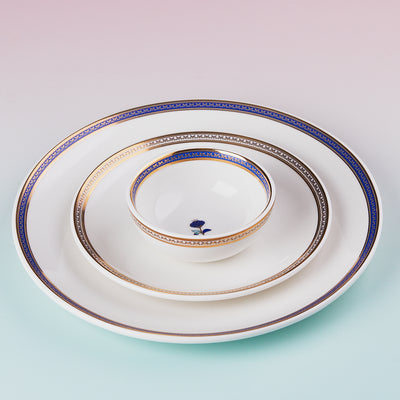 The Royal Blue 24K Gold Dinner Set | 12 Piece Set