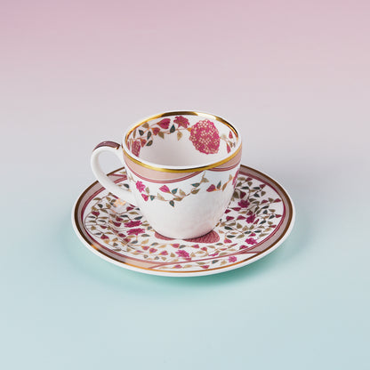 English Garden 24K Gold | Tea Cups & Saucer | Set of 2