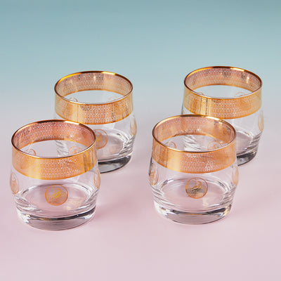 Royal Garden 24K Gold | Small Glasses 340ml | Set of 4