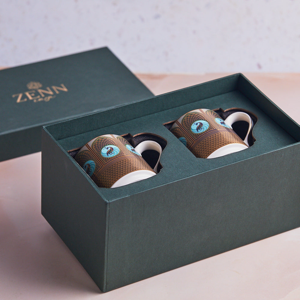 Royal Gardens 24K Gold | Coffee or Tea Cups | Set of 2