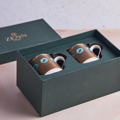 Royal Gardens 24K Gold | Coffee or Tea Cups | Set of 2