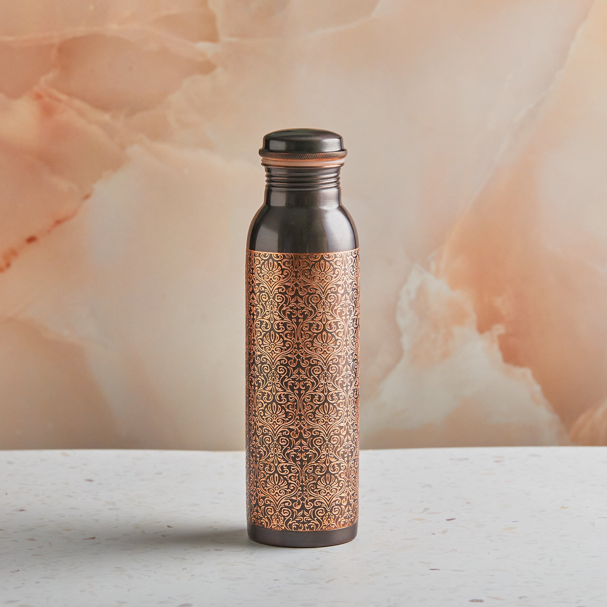 PRE-ORDER | Premium Engraved Ayurvedic Pure Copper Bottle 800 ML