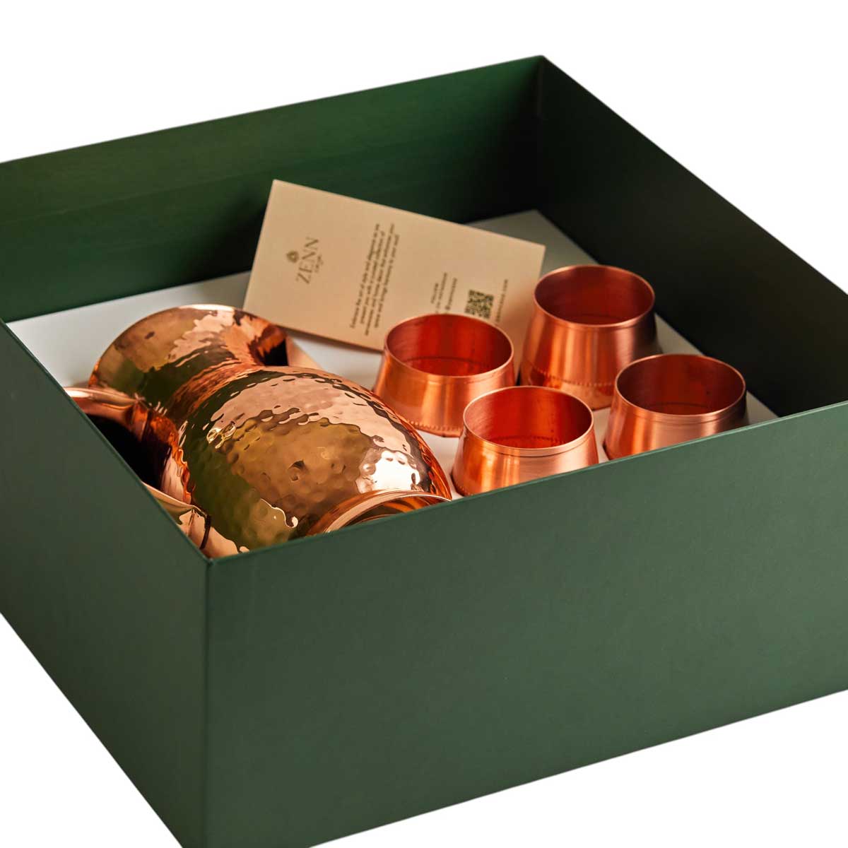 Royal Mughlai 5-Piece Pure Copper Jug Set 2 L