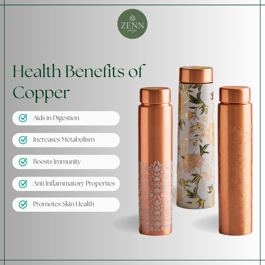 Pure Etch Handcrafted Copper Bottle – 650 ML