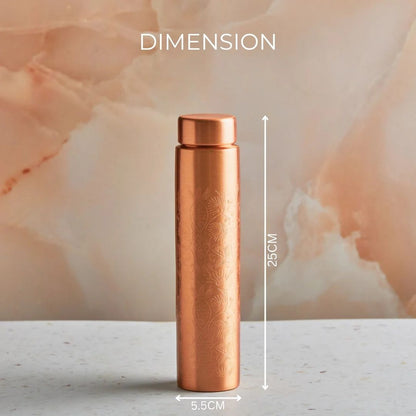 Pure Etched Handcrafted Copper Bottle – 650 ML