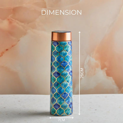 Royal Blue Luxury Ayurvedic Pure Copper Bottle – 950 ML