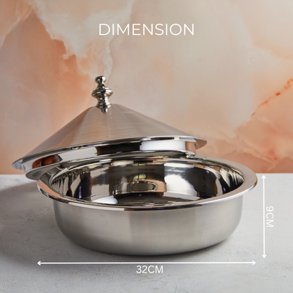 Emerald Hues Mother of Pearl Casserole – 4.5L Handcrafted | With Stainless-Steel Core