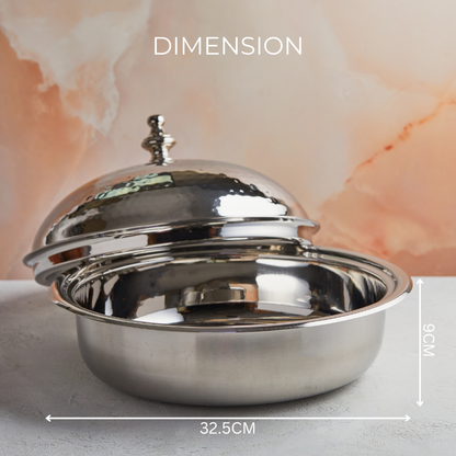 Rustic Luxe Wood Finish Insulated Casserole – 4.5L Handcrafted  | With Stainless-Steel Core