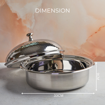 Regal Mother of Pearl Inspired Casserole – 4.5L Handcrafted Luxury |  With Insulated Stainless Steel Core