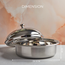 Regal Mother of Pearl Inspired Casserole – 3.5L Handcrafted Luxury |  With Insulated Stainless Steel Core