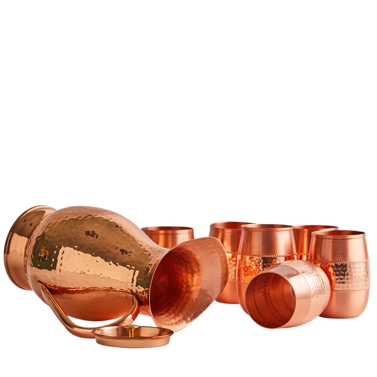Royal Mughlai 7-Piece Pure Copper Jug Set 2 L