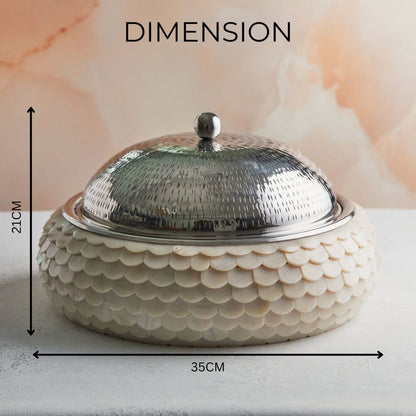 Handcrafted Premium Mother of Pearl 3.5L | with Insulated Stainless Steel Casserole