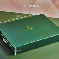 Green Zenn Casa box with dimensions: 41cm x 36cm x 6cm