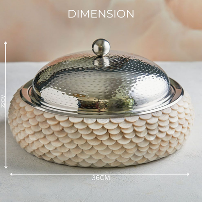 Handcrafted Premium Mother of Pearl 4.5L | with Insulated Stainless Steel Casserole