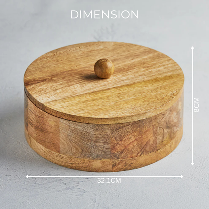 Handmade Wooden Roti Box