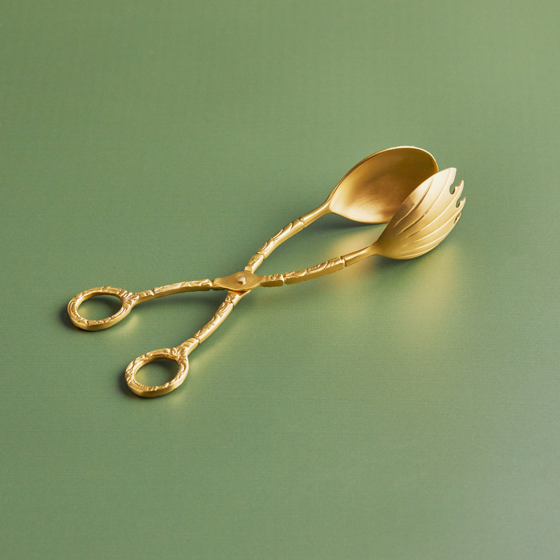 A pair of Heirloom Brass Salad Tong