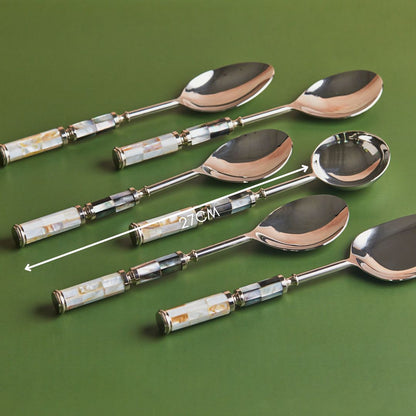 Opaline Aura – 10-Piece Mother of Pearl | Full Serving Set