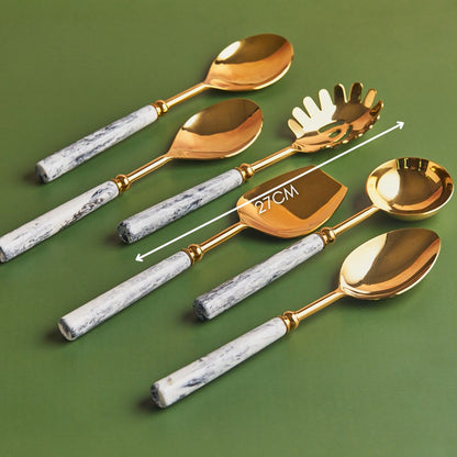 Celestial Marble Mist | Premium 6-Piece Serving Set