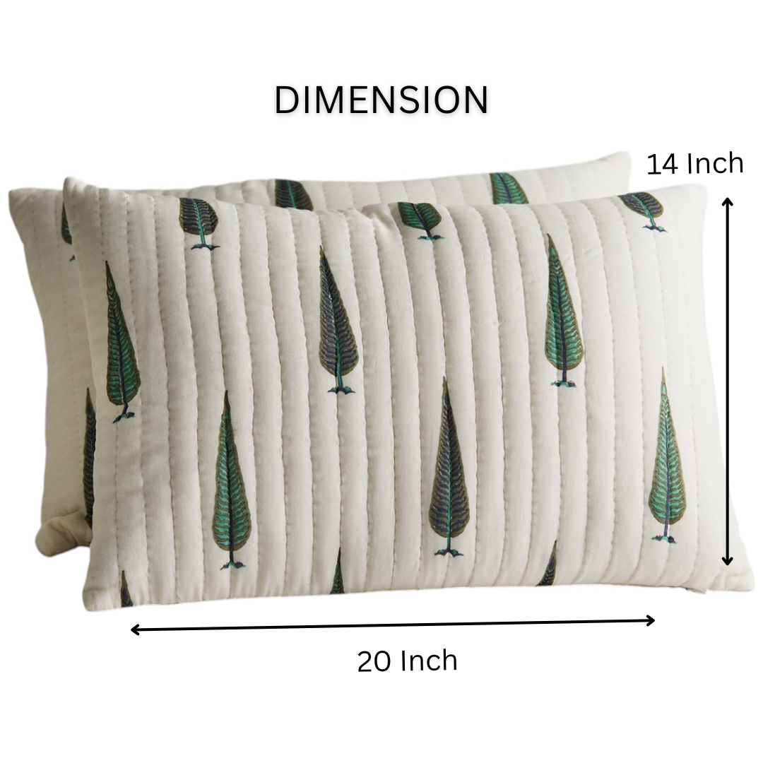 Forest Silhouette Chanderi Cushion Set – Set of 2