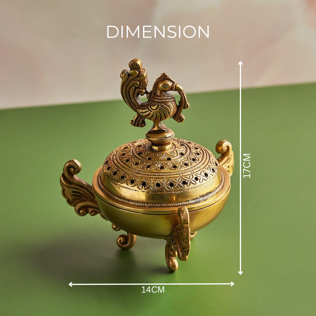 Premium Handcrafted Brass Bakhoor Burner – A Timeless Blend of Fragrance and Craftsmanship