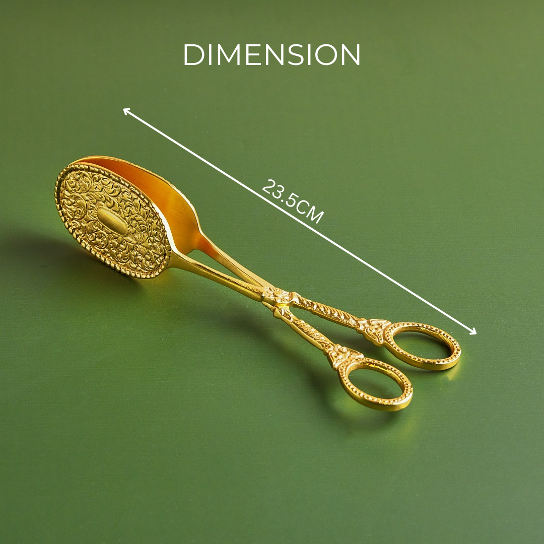 Auric Elegance | 1-Piece Pure Brass Pastry Server