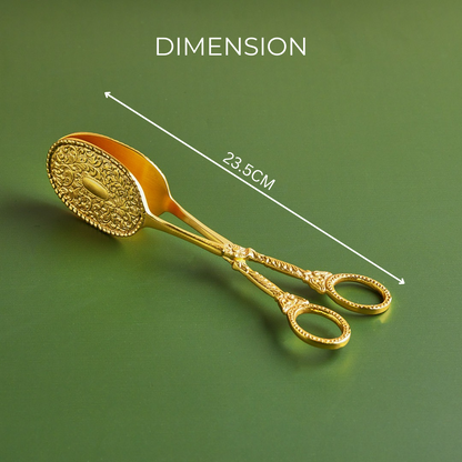 Auric Elegance | 1-Piece Pure Brass Pastry Server