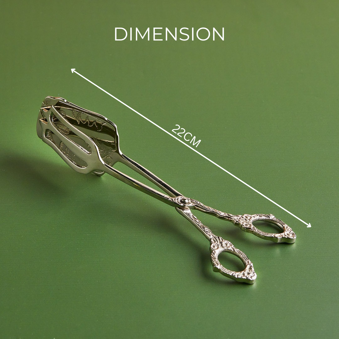 Eternal Reverie – Pure Brass Dessert Tong